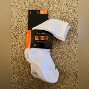 NWOT Youth Soccer Socks - White (2 pair)